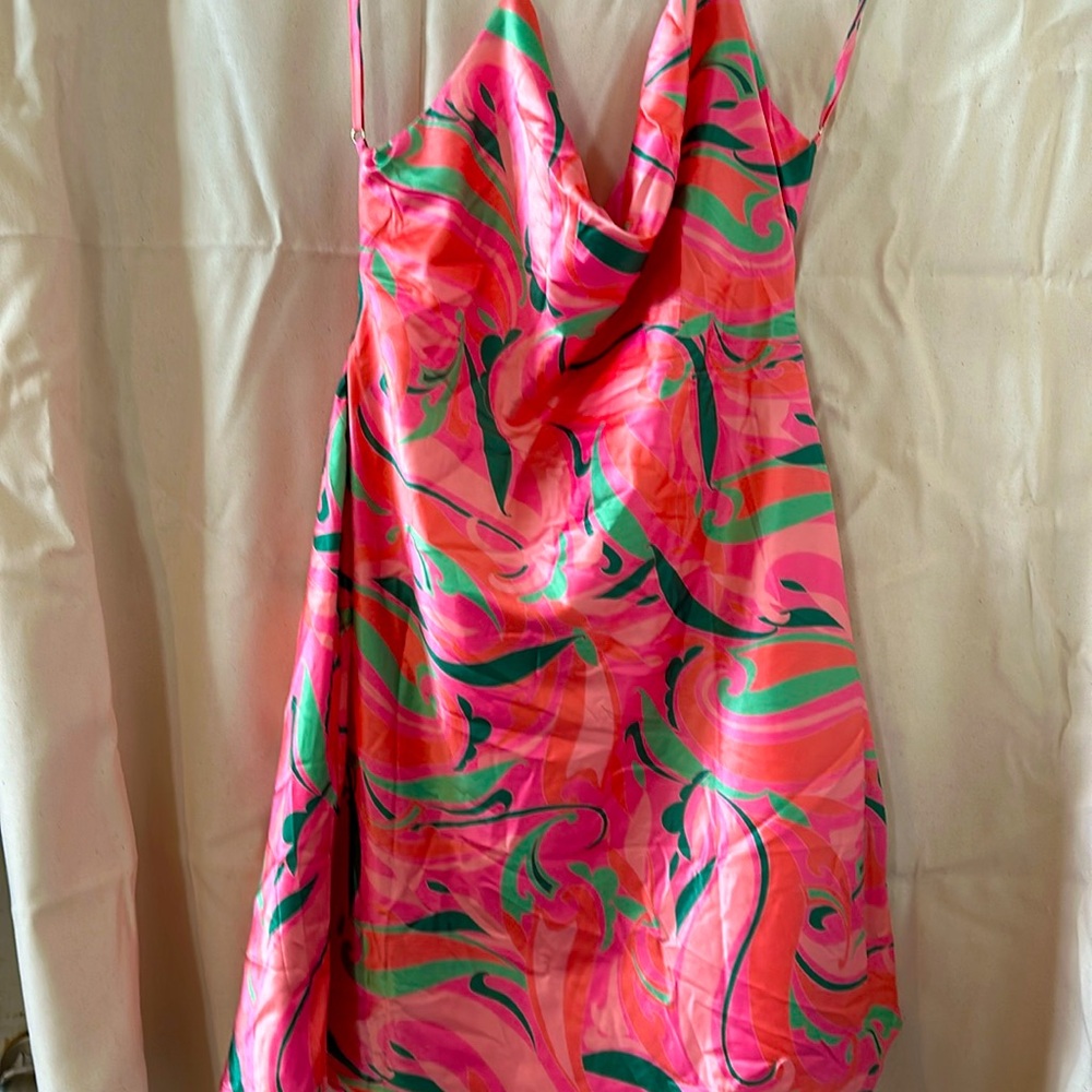 By Akira, pink green and light pink dress